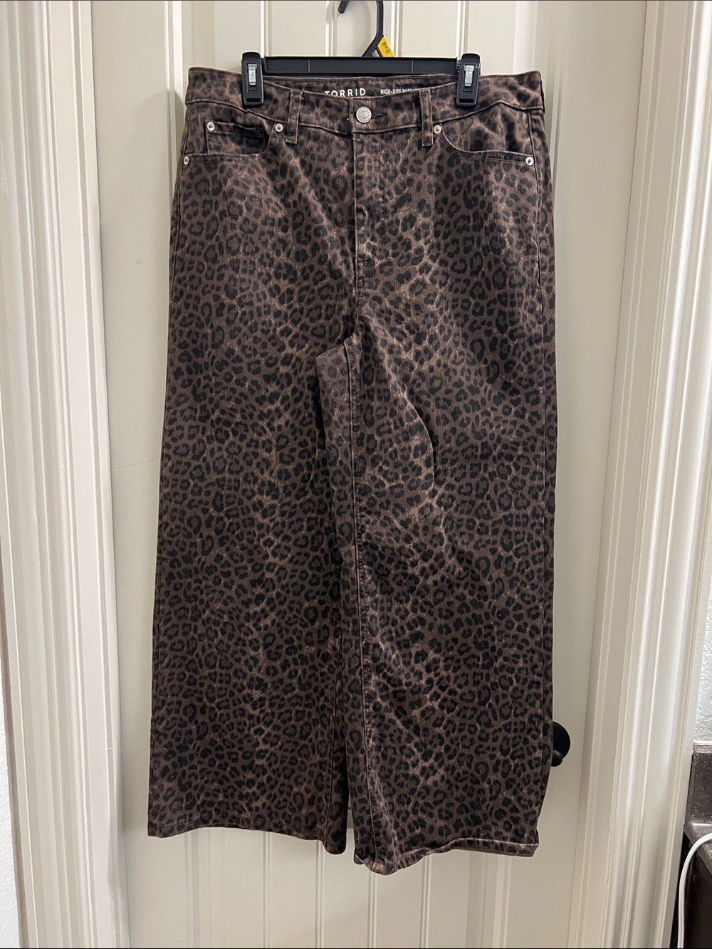 torrid Brown Leopard Print Wide-Leg Jeans